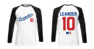 Leander 10 – Baseball T - hosszú ujjú - (fekete) - Limitált kiadás (Utolsó darabok)